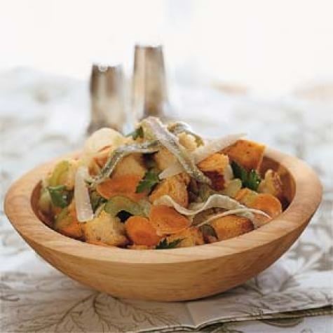 White anchovy, Parmesan & grilled bread salad