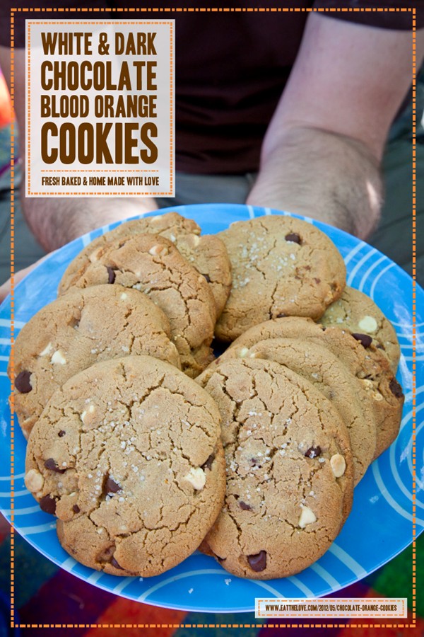 White and dark chocolate blood orange cookies