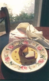 White and dark chocolate mousse