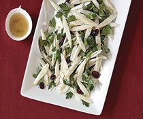 White asparagus, parsley, and cranberry salad