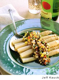 White asparagus salad