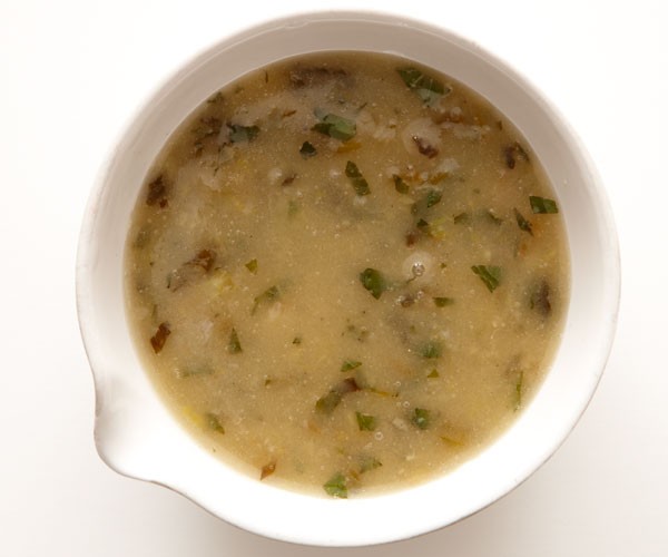 White balsamic-lime vinaigrette