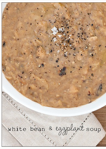 White bean & eggplant soup