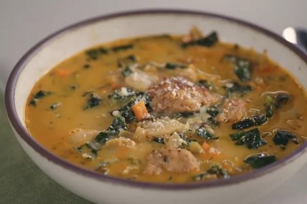White bean & sausage soup