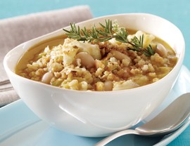 White bean and Arborio rice soup