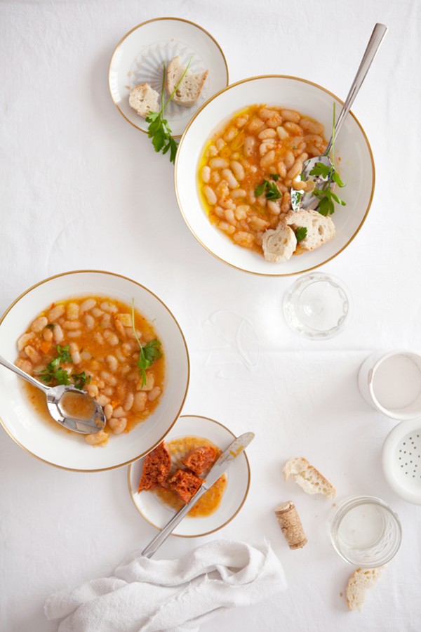 White bean and chorizo soup