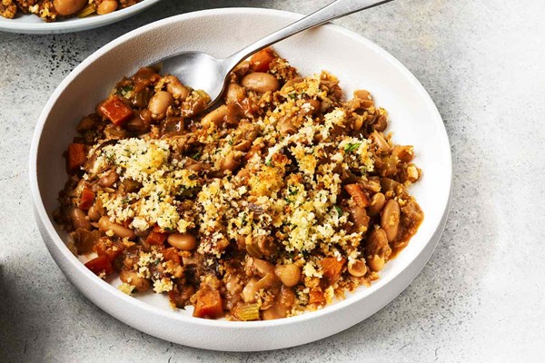 White bean and mushroom cassoulet