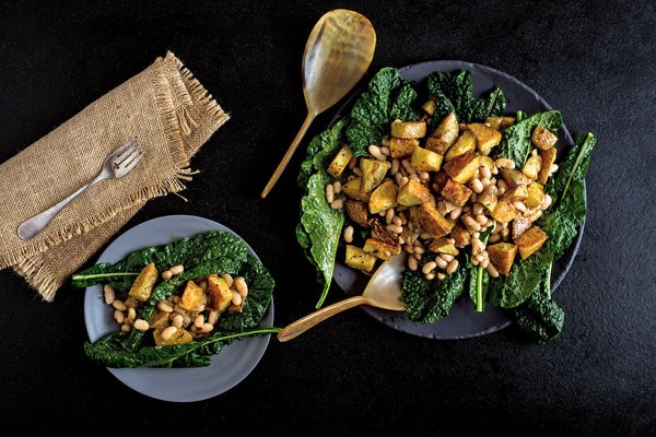 White bean and roasted potato salad with rosemary