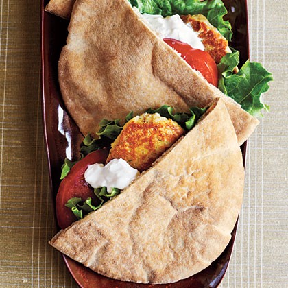 White bean and sage pita burgers