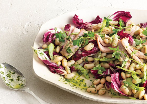 White bean and tuna salad with radicchio