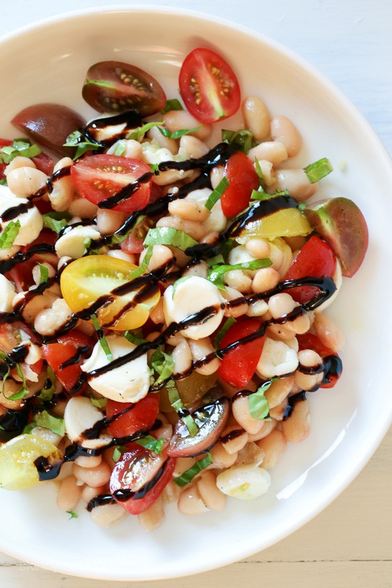 White bean Caprese salad