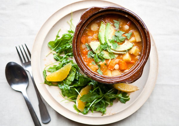 White bean chili with winter vegetables