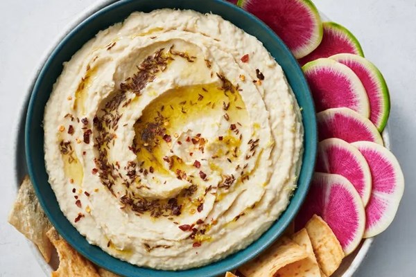 White bean dip with cumin-chili oil