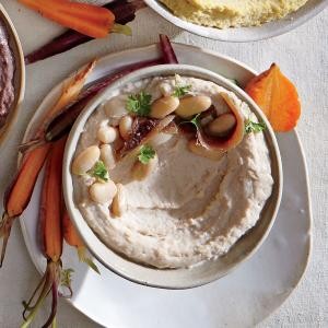 White bean hummus with anchovies and parsley