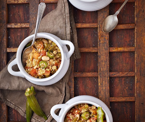 White bean quinoa gumbo