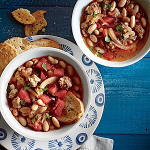 White bean, sage, and sausage soup