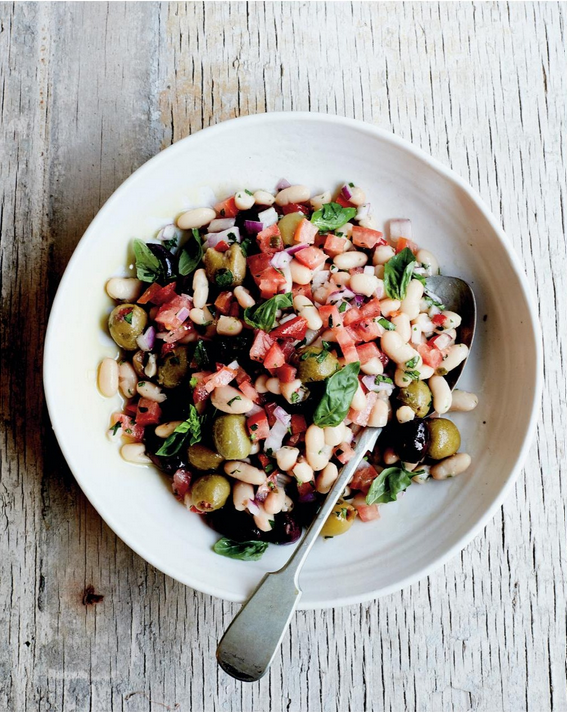 White bean salad with fresh herbs