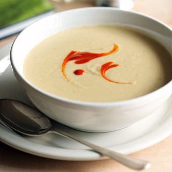 White bean soup with chile paste