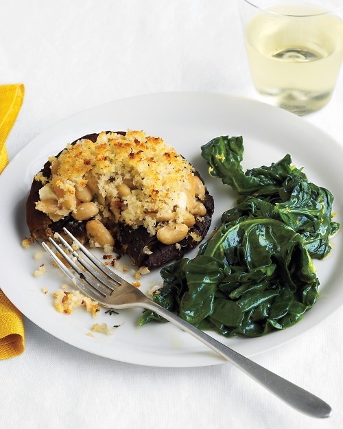 White-bean-stuffed portobellos