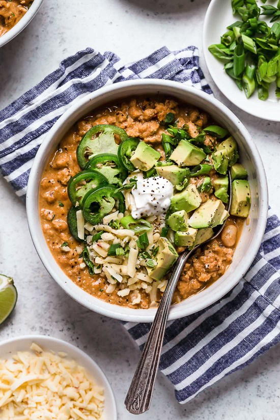 White bean turkey chili