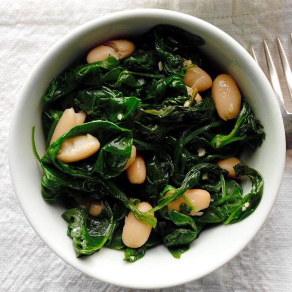 White beans & spinach