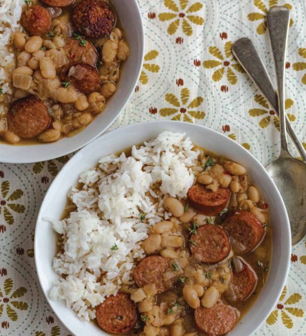 White beans and sausage