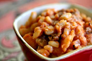 White beans and sausage