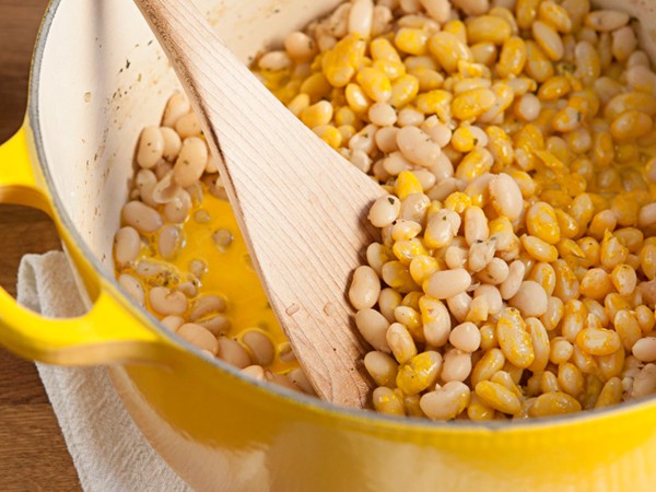 White beans with carrot vinaigrette 