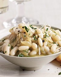 White beans with onion confit
