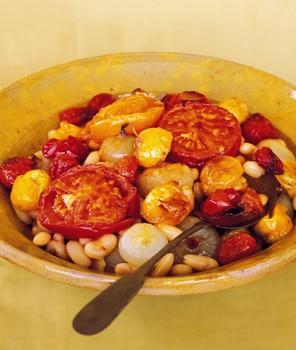 White beans with roasted tomatoes