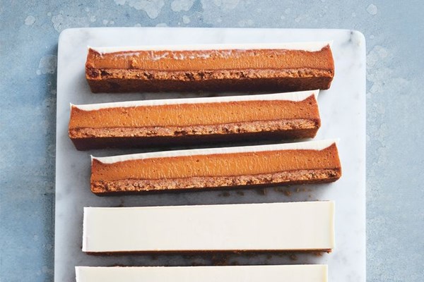 White chocolate & ginger caramel slice