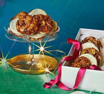 White chocolate & ginger Florentines