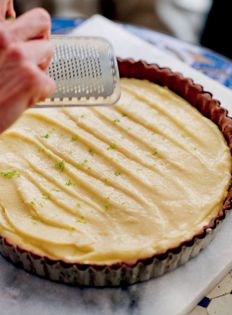 White chocolate & lime tart