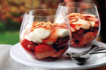 White chocolate & quince trifles