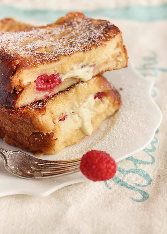 White chocolate & raspberry French toast