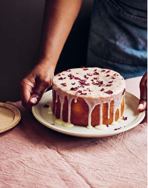 White chocolate & rosewater mud cake