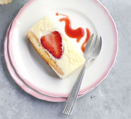White chocolate & strawberry marquise