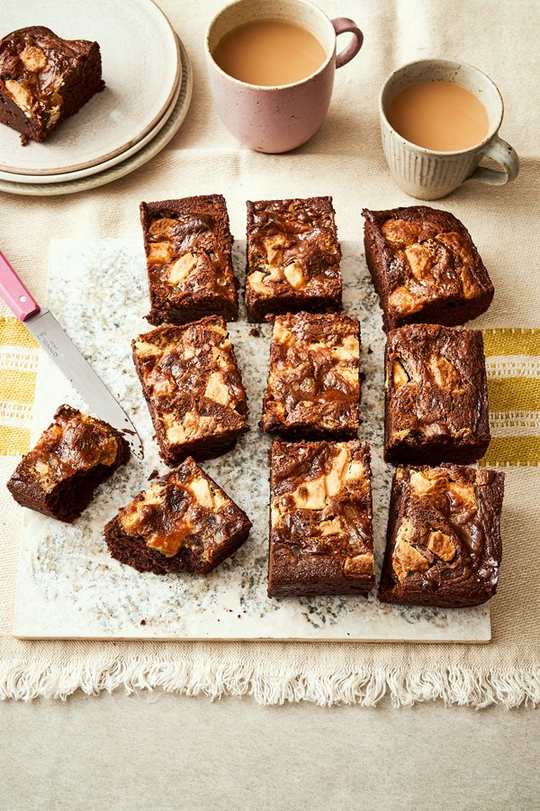 White chocolate and caramel brownies