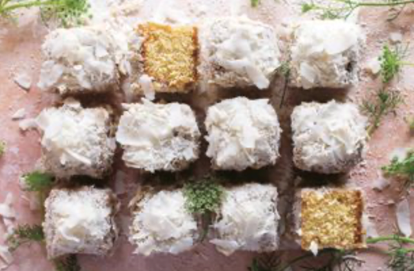 White chocolate and coconut squares