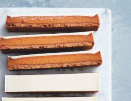 White chocolate and ginger caramel slice