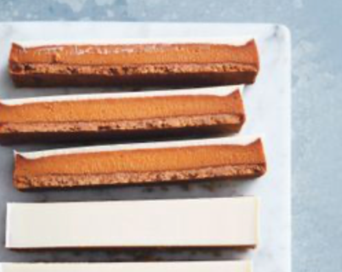 White chocolate and ginger caramel slice