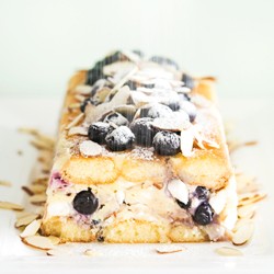 White chocolate and limoncello fridge cake