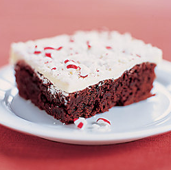 White chocolate and peppermint brownies