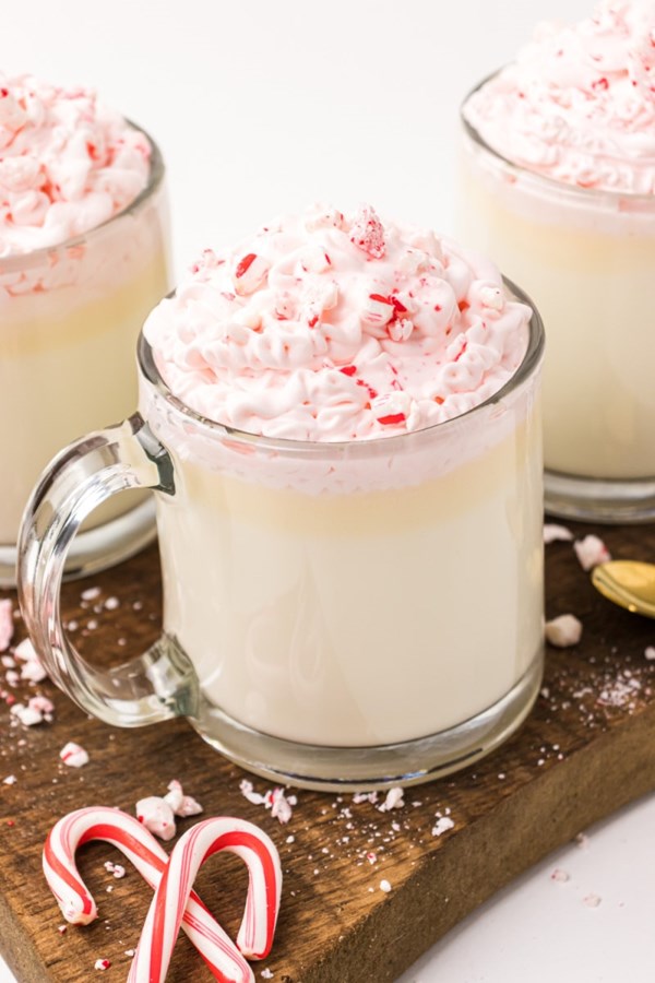 White chocolate and peppermint hot chocolate