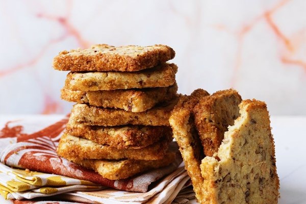 White chocolate and salted pecan shortbread