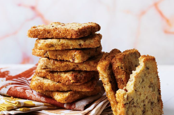 White chocolate and salted pecan shortbread