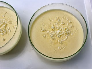 White chocolate and yogurt custard