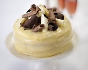 White chocolate anniversary cake