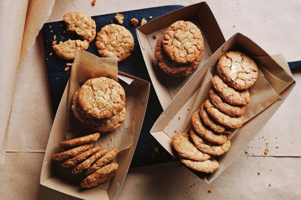 White chocolate Anzac biscuits