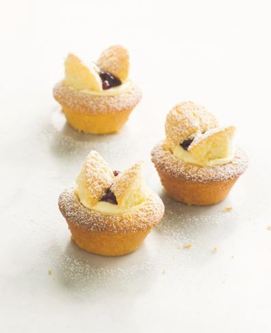 White chocolate butterfly cakes